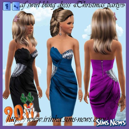 Женские платья для Sims 3