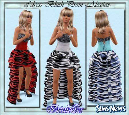 Вечернее платье для Sims 3