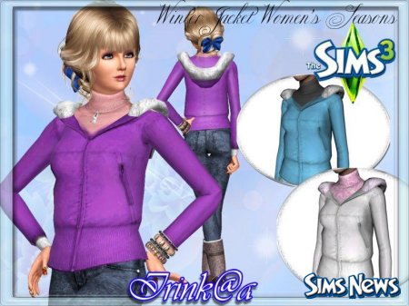 Зимняя куртка и джинсы для Sims 3