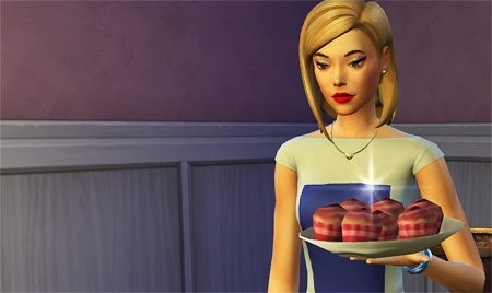 Выпечка кексов в Sims 4