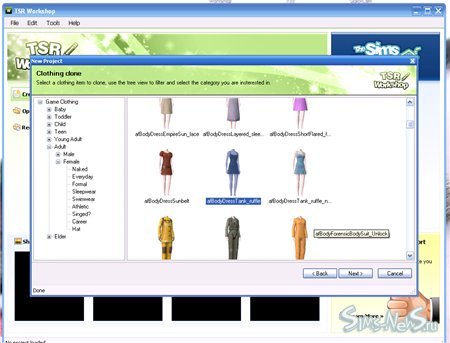 Преобразование одежды из Sims 2 для Sims 3 с помощью Workshop
