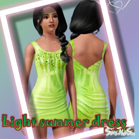 Light dress by me для Sims 3