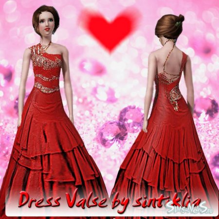 Dress "Valse"- платье для Sims 3