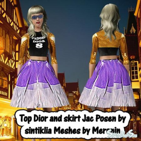 Юбка от Jac Posen кофта от Dior для The Sims 3