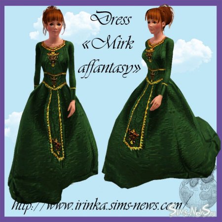 2 средневековых платья для Sims 3