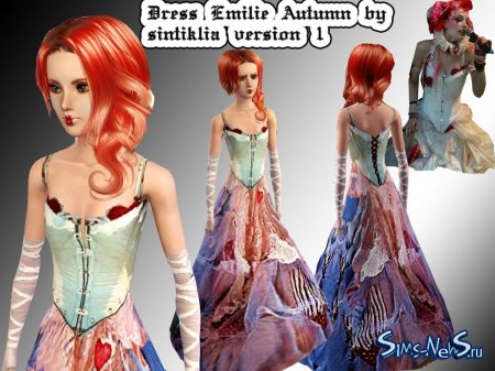 Платье для Sims 3 Emilie Autumn версия 3
