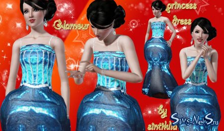 Платье Glamour princess dress Sims 3