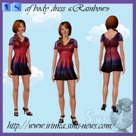 Платье "Радуга" для Sims 3
