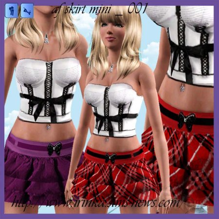Мини юбка для Sims 3