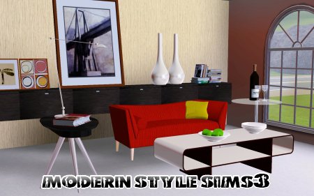 Гостиная Muse (Newmesh) для Sims 3