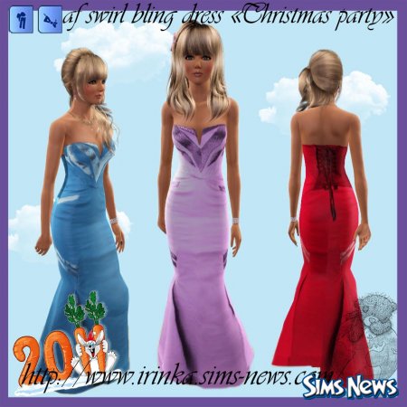 Женские платья для Sims 3