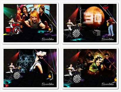 Фотообои музыкальных групп для Sims3