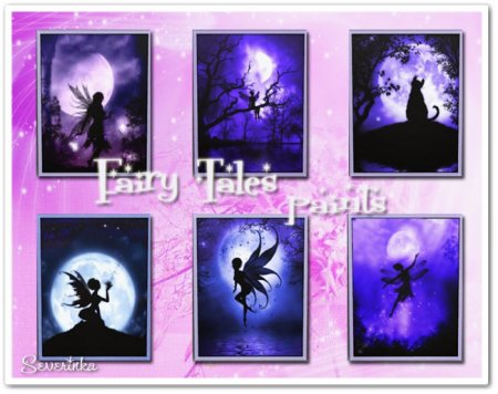 Сет картин и фотообоев "Fairy Tales" для Sims3