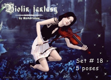 Позы для Симс 3  # 18 "Violin Fantasy"