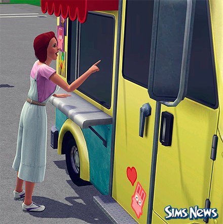Фургончик с мороженым в The Sims 3 Питомцы
