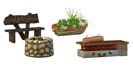 Рендеры  набора «Остаться в живых» из дополнения The Sims 3 Райские Острова Limited Edition