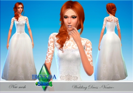 Свадебное платье "Venice" для Sims 4