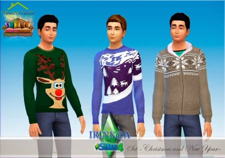 Набор одежды "Christmas and New Year" для Sims 4