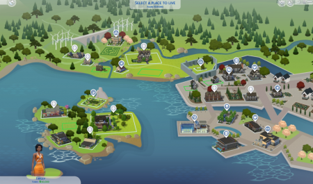 Новые карты городов в The Sims 4