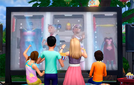 Видео  The Sims 4 Домашний кинотеатр