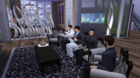 Черно-белая вечеринка в Sims 4