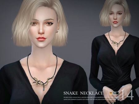 S-Club LL ts4 necklace N14. Ожерелье "Змейка" для симок