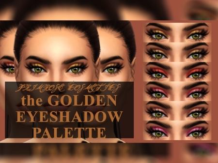 The Gold Eyeshadow Palette. Золотая палитра теней для симок