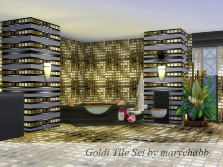 Goldi Tile Set. Золотая плитка для дома