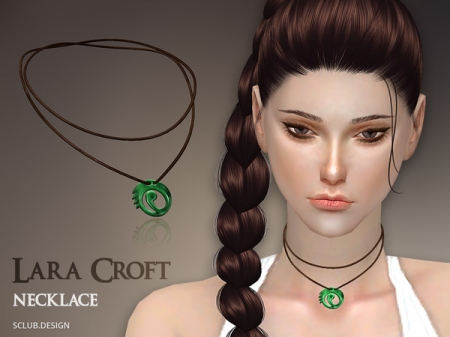 S-Club TS4 MK Lara Croft Necklace. Медальон для симок