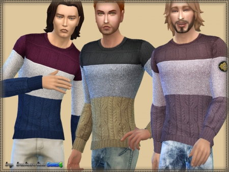 Tricolor Sweater. Трехцветный свитер для симов