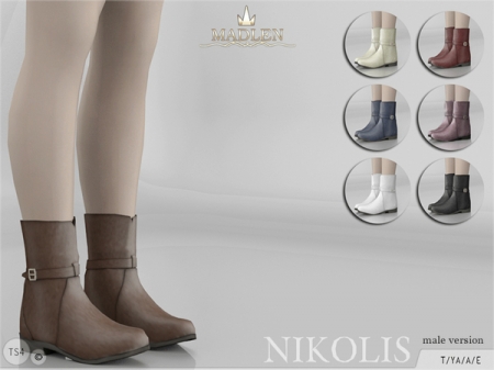 Madlen Nikolis Boots (MALE). Ботинки для симов