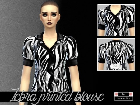 Zebra printed blouse. Блузка "Зебра" для симок