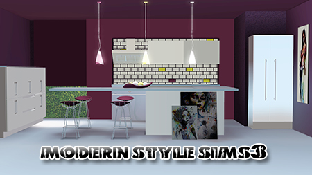 Набор мебели для кухни для Sims 3