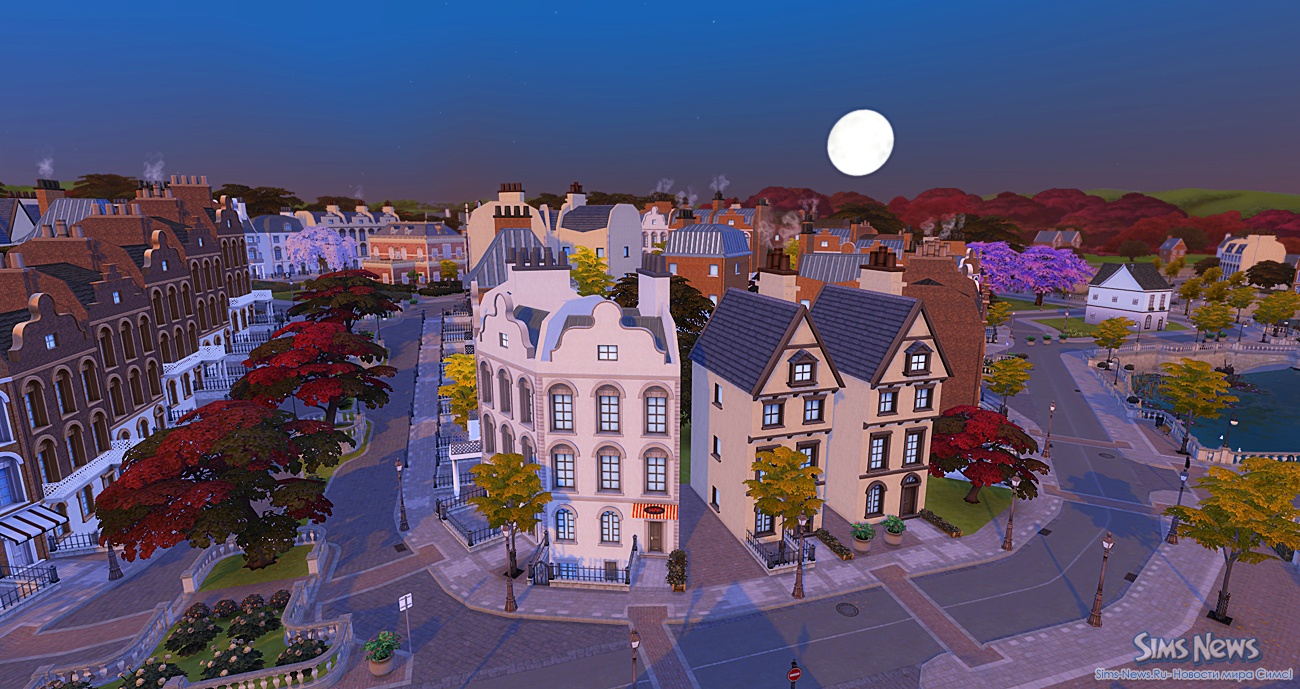 Город Бритчестер в The Sims 4 В Университете.