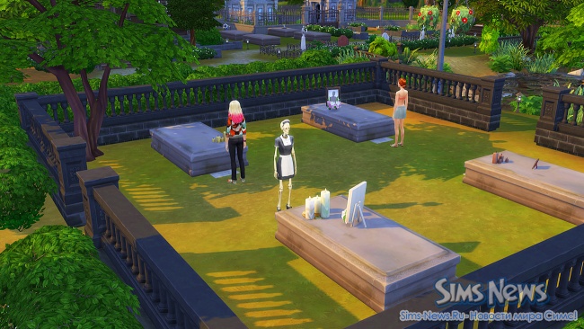 Скелехильда на кладбище